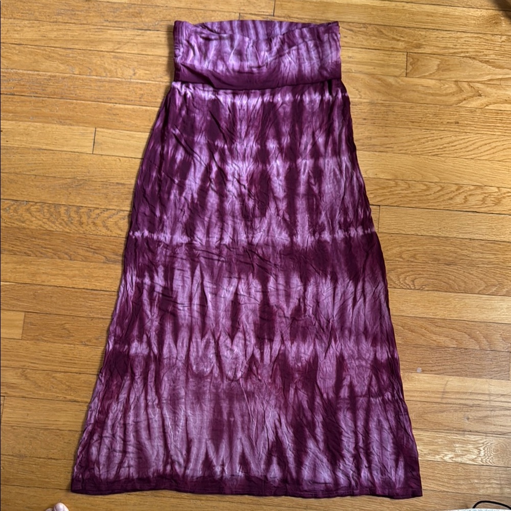 Purple Tie-Dye Maxi Skirt